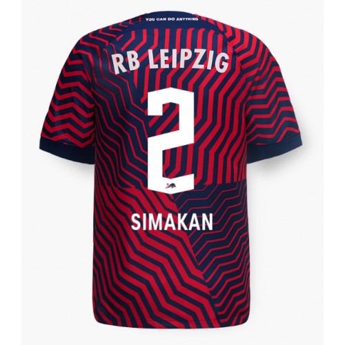 RB Leipzig Mohamed Simakan #2 Gostujuci Dres 2023-24 Kratak Rukav